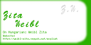 zita weibl business card